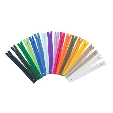 YAKA 60pcs 9 Inch Zippers Set - Colorful Sewing Essentials