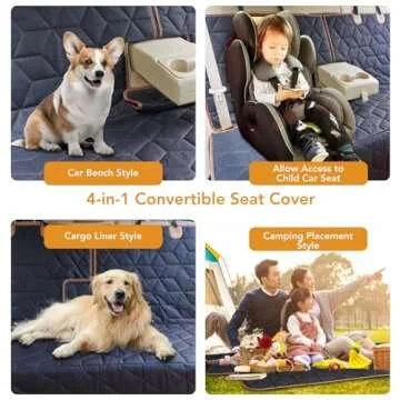 Durable Petiza Dog Car Seat Cover - Waterproof & Non-Slip