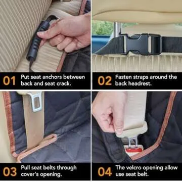 Durable Petiza Dog Car Seat Cover - Waterproof & Non-Slip
