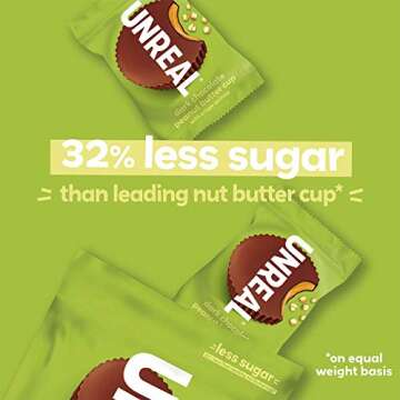 UNREAL Gluten-Free, Vegan, Non-GMO Dark Chocolate Crispy Peanut Butter Cups - 1 Bag