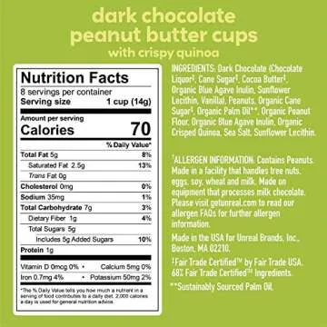 UNREAL Vegan Dark Chocolate Peanut Butter Cups