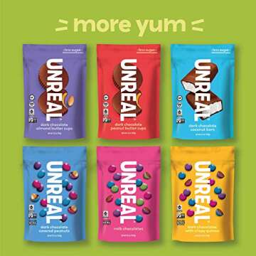 UNREAL Gluten-Free, Vegan, Non-GMO Dark Chocolate Crispy Peanut Butter Cups - 1 Bag