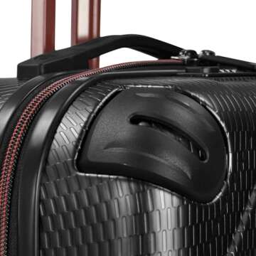 Traveler's Choice Maxporter II Hardside Polycarbonate Suitcase with Spinner Wheels, Black, 22" Carry-On Luggage