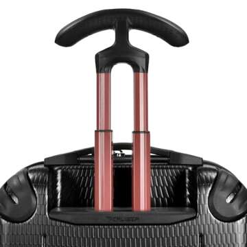 Traveler's Choice Maxporter II Hardside Polycarbonate Suitcase with Spinner Wheels, Black, 22" Carry-On Luggage