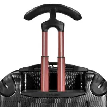 Traveler's Choice Maxporter II Hardside Polycarbonate Suitcase with Spinner Wheels, Black, 22" Carry-On Luggage