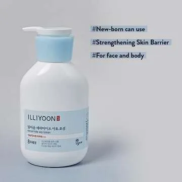 ILLIYOON Ceramide Ato Lotion 528ml(17.85oz) | Daily Moisturizing Lotion for All Skin Types | Deep Moisturizing and Soothing Effect | Korean Skin Care