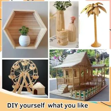 ONUPGO 100PCS Wooden Dowel Rods for Crafts and DIY