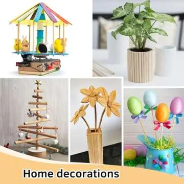 ONUPGO 100PCS Wooden Dowel Rods for Crafts and DIY