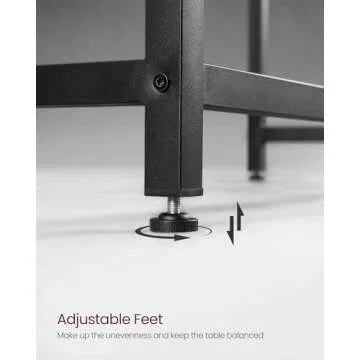 VASAGLE ALINRU Computer Desk, 39.4-Inch Writing Desk, Home Office Small Study Workstation, Industrial Style PC Laptop Table, Simple Assembly, Steel Frame, Rustic Brown and Black ULWD41X