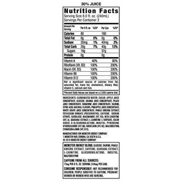 Juice Monster Khaos, Energy Drink with Real Juice