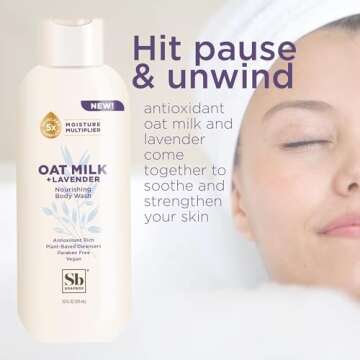 Soapbox Body Wash, Oatmilk & Lavender Liquid Body Wash, Moisturizing Soap with Shea Butter, Vegan Duo Pack of 2 Soap Bottles, 20oz Each