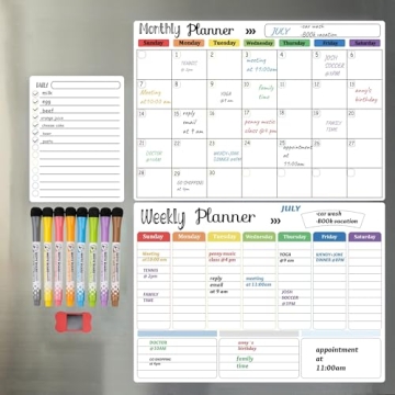 Hivillexun Magnetic Dry Erase Calendar for Home Organization