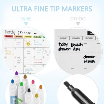 Hivillexun Magnetic Dry Erase Calendar for Home Organization