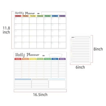 Hivillexun Magnetic Dry Erase Calendar for Home Organization