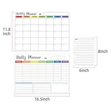 Hivillexun Magnetic Dry Erase Calendar for Home Organization