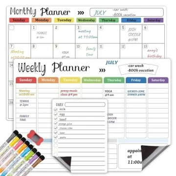 Hivillexun Magnetic Dry Erase Calendar for Home Organization