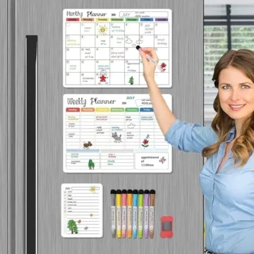Hivillexun Magnetic Dry Erase Calendar for Home Organization