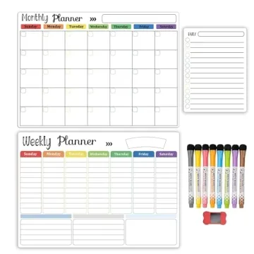 Hivillexun Magnetic Dry Erase Calendar for Home Organization