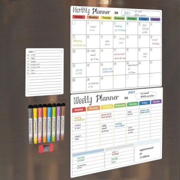 Hivillexun Magnetic Dry Erase Calendar for Home Organization