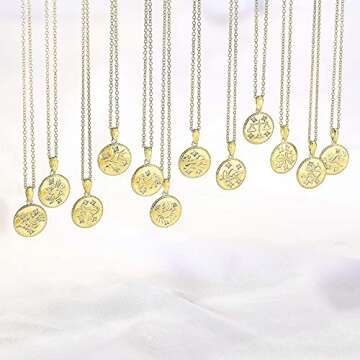 Leo Zodiac Pendant Necklace - J'ADMIRE 14K Gold Plated
