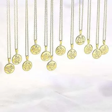 Leo Zodiac Pendant Necklace - J'ADMIRE 14K Gold Plated