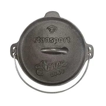 Compact Cast Iron Dutch Oven Perfect for Camping