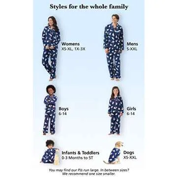 PajamaGram Family Matching Christmas Pajamas - Fleece, Navy, Women's, XL, 16