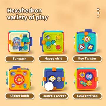 WIIBAAHO Montessori Toys for 1 Year Old Boy and Girl, Busy Board Toddler Toys Age 1-2, Baby Toys 12-18 Months Educational Sensory Toys, 1 Year Old Boy Toys Birthday Gifts