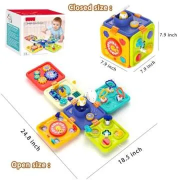 WIIBAAHO Montessori Toys for 1 Year Old Boy and Girl, Busy Board Toddler Toys Age 1-2, Baby Toys 12-18 Months Educational Sensory Toys, 1 Year Old Boy Toys Birthday Gifts