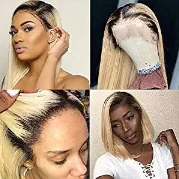 Smartinnov Ombre Lace Front Human Hair Wig for Women