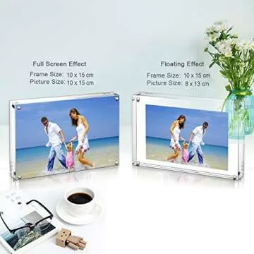 AMEITECH Acrylic Double Sided Picture Frames 4x6