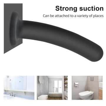 Anal Dildo Anal Plug Trainer Kit, 3 Sizes Butt Plug Training Anal Toys Silicone Dildo Black Dildo with Strong Suction Cup Prostate Vaginal G Spot Sex Toys for Men and Women (Black)