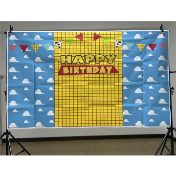 Enchanting Blue Sky Clouds Backdrop for Kids' Parties
