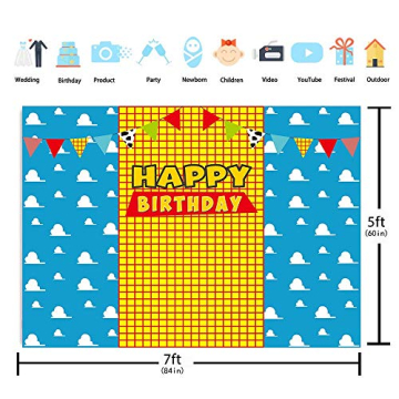 Enchanting Blue Sky Clouds Backdrop for Kids' Parties