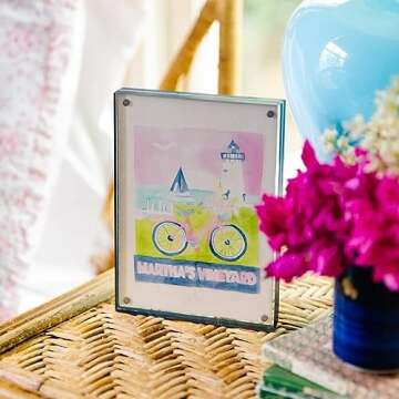 FURBISH Travel Wall Art Print - Martha's Vineyard Matchbook - Aesthetic Wall Decor, Modern Wall Art, Preppy Room Decor for Living Room, Bedroom, Dining Room (5X7, Unframed)