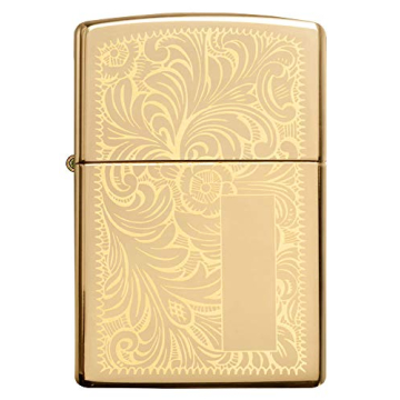 Zippo Lighter High Polish Brass Venetian for Sale