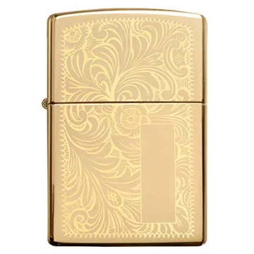 Zippo Lighter High Polish Brass Venetian for Sale