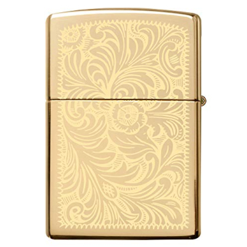 Zippo Lighter High Polish Brass Venetian for Sale