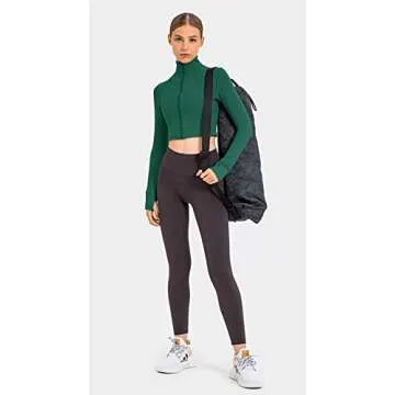 KTILG Stylish Crop Workout Jacket for Active Women