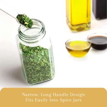 2lbDepot 3/4 Teaspoon Measuring Spoon tsp Heavy-Duty Stainless Steel Metal, Narrow, Long Handle Fits in Spice Jar, Single Three Quarter ¾ Tea Spoon