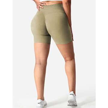 YEOREO Seamless High Waisted Workout Shorts for Active Life