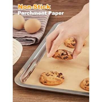 SMARTAKE Pre-Cut Parchment Paper Sheets for Baking 120pcs