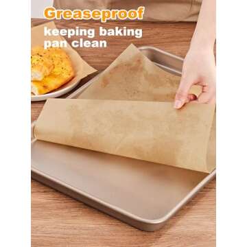 SMARTAKE Pre-Cut Parchment Paper Sheets for Baking 120pcs