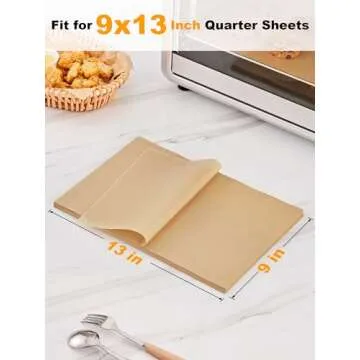 SMARTAKE Pre-Cut Parchment Paper Sheets for Baking 120pcs