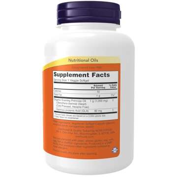 NOW Foods Supplements, Evening Primrose Oil 1000 mg, Cold Pressed, Hexane Free, Vegan Formula, 90 Veg Softgels