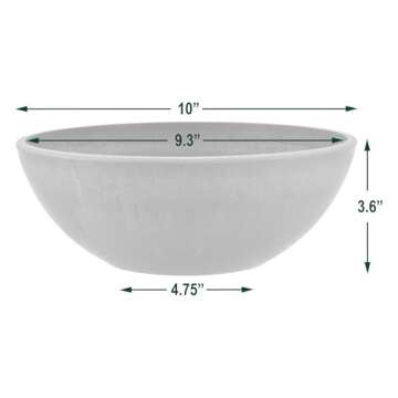 PSW Pot M25TP Shallow Garden Bowl for Succulents & Herbs