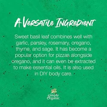 Simply Organic Sweet Basil Leaf | Certified Organic & Flavorful