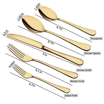 Aisoso 20-Piece Gold Silverware Set for Elegant Dining