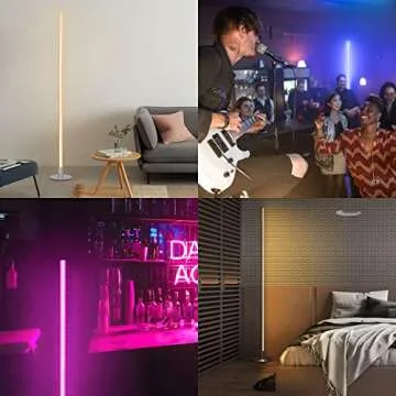 EDISHINE 57.5" LED Corner Floor Lamp with Remote Control