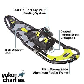Yukon Charlies Pro Snowshoe Kit for Winter Adventures